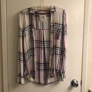 Abercrombie & Fitch Striped Flannel